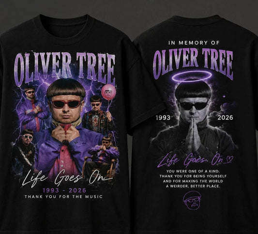 RIP! Oliver Tree Tribute Life Goes On 1993-2026 Music Fan Memorial T-shirt
