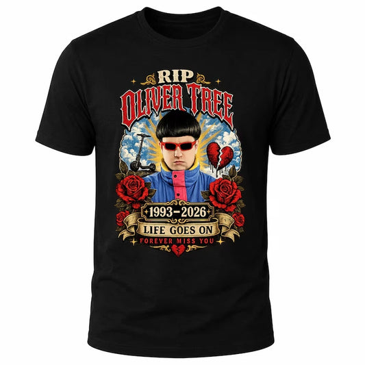 RIP Oliver Tree T-Shirt (Black Tee) All Size S-5XL Gift For Fan BH1685
