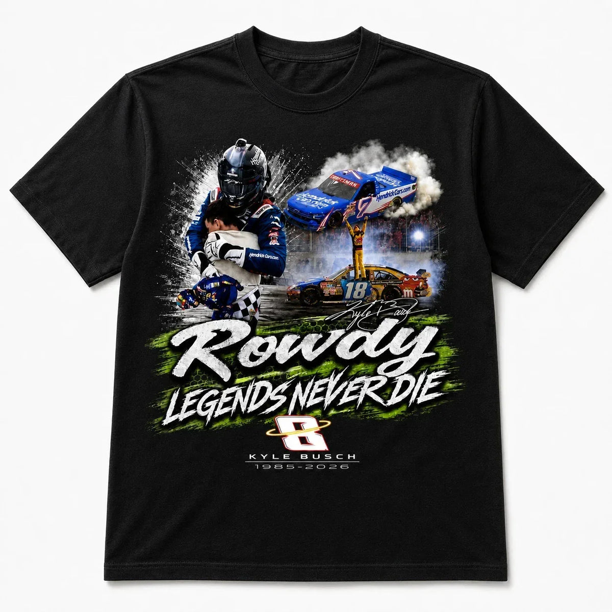 Kyle Busch #18 Two Time NASCAR Champion Graphic Tee