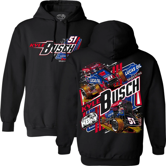 KYLE BUSCH #51 LUCAS/FLO BLK MIDGET HOODIE