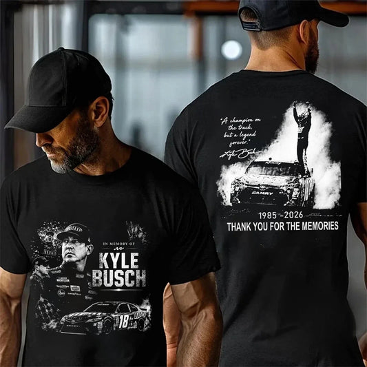 RIP Kyle Busch 1985-2026 Memorial T-Shirt Number 8 Alsco NASCAR Racing TShirt