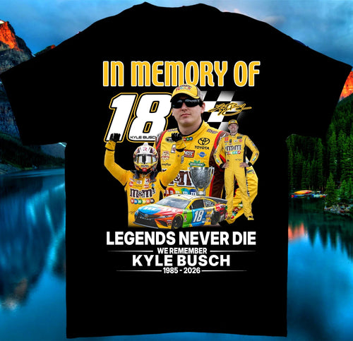 RIP Kyle Busch 1985 2026 Memorial T-Shirt HRT987P