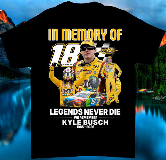 RIP Kyle Busch 1985 2026 Memorial T-Shirt HRT987P