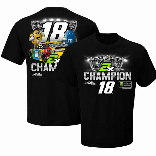 Kyle Busch #18 Two Time Cup Champion Tee Shirt